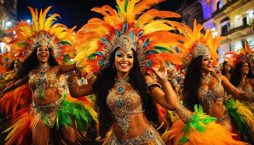 Desfile das Escolas de Samba no Carnaval do Rio de Janeiro